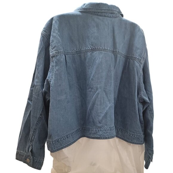 Universal Thread Women's 4X Medium Wash Denim Jacket with Zipper Closure -NEW - Picture 2 of 11